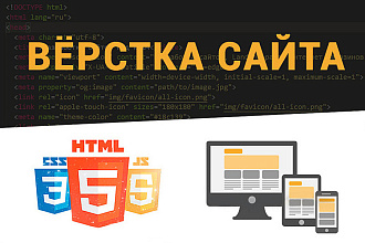 Верстка сайта HTML, CSS, JS