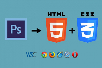 Вёрстка из PSD в html, CSS