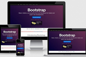 Адаптивная верстка Bootstrap в HTML5+CSS, js, jQuery