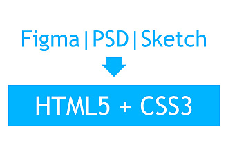 HTML+CSS из PSD, Figma, Sketch
