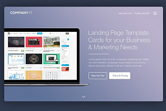 Landing Page, верстка сайта из PSD макета
