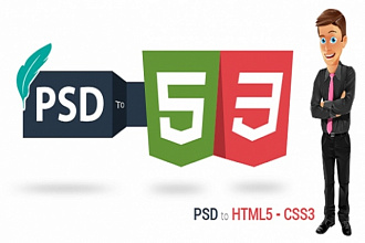 HTML верстка по PSD шаблону