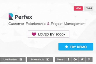 Perfex CRM v2.7. 0 addons система управления клиентами и проектами