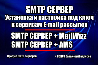 SMTP сервер - установка, настройка, под ключ к сервисам email рассылок