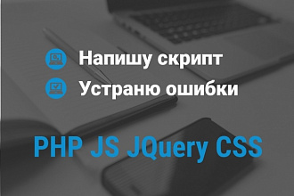 Напишу скрипт, устраню ошибки. PHP, JS, JQuery, CSS