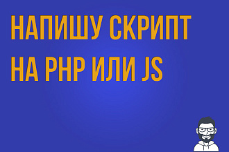 Напишу скрипт на PHP или JS