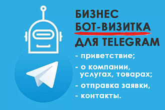 Создам бота-визитку в Telegram для вашего бизнеса