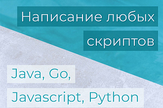 Написание любых скриптов на Java, Go, Javascript, Python