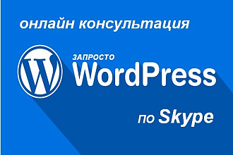 Онлайн консультация по работе сайта на WordPress