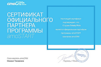 Автоматизирую бизнес процессы компании в amoCRM