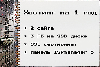 Профессиональный SSD хостинг на 1 год
