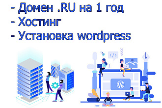 Домен .RU + хостинг + Wordpress