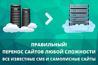Перенос сайтов любой сложности. Любые CMS и самописные сайты