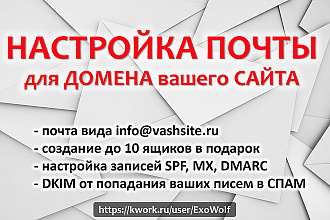 Почта для домена вашего сайта от Mail и Yandex. Подключим и настроим