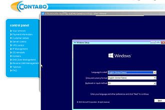 Установлю Windows на VPS в хостинге Contabo