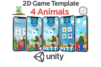 Готовый проект 4 Animals для Unity + AdMob
