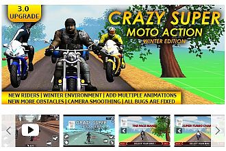 Исходник мобильной игры Crazy Super Moto Action - Unity3D