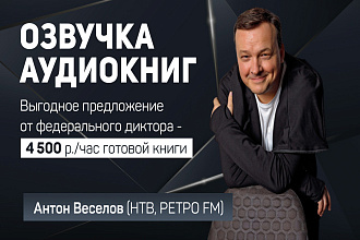 Озвучу Ваш текст, аудиокнигу