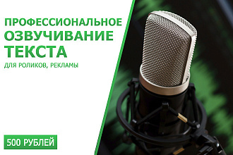 Быстро и качественно озвучу Ваш текст. Цена приятно удивит