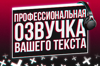 Профессионально озвучу ваш текст, видеоролик, тренинг, блог