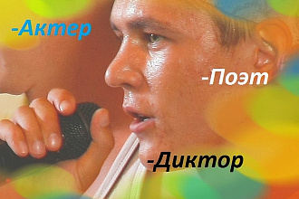 Актерская профессиональная озвучка бархатным баритоном