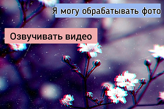 Я могу обрабатывать фото, и монтировать видео и озвучивать