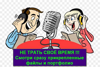 Профессиональная дикторская озвучка Вашего текста