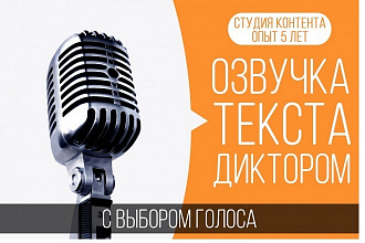 Озвучка текста, книги женским голосом
