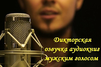 Дикторская озвучка аудиокниг мужским голосом