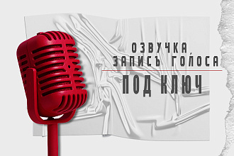 Озвучка, запись голоса с обработкой под ключ, диктор