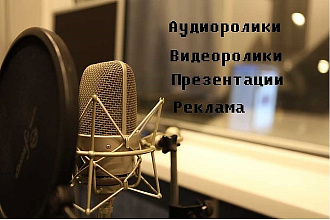 Озвучу видеоролик, аудиоролик, рекламу, презентацию, начитка книг