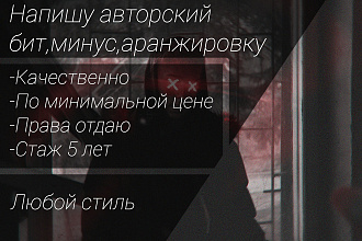 Напишу бит,минус. Стаж - 5 лет. Сведу песню. По приятной цене