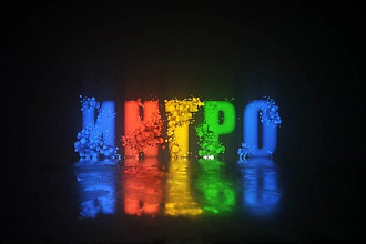 Анимированный логотип 3D-частицы