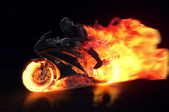 Мотоцикл огненное интро