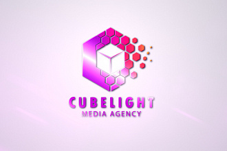 Анимация логотипа с проходящими лучами света
