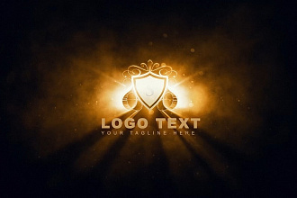 Анимация логотипа с лучами света