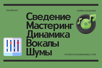Сведение Мастеринг Обработка Вырезка Вставка звука Удаление шумов
