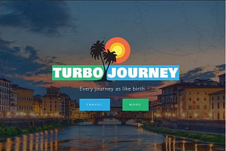 Эксклюзивный шаблон для сайта Turbo Journey Landing page