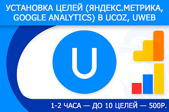 Установка целей - Яндекс Метрика, Google Analytics - в uCoz, uWeb