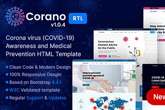 3 функциональных сайта по Covid-19, шаблоны