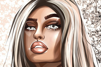 Напишу портрет и иллюстрацию в стиле glam и cartoon