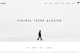 Тема Glacier - Minimal WordPress Portfolio Theme