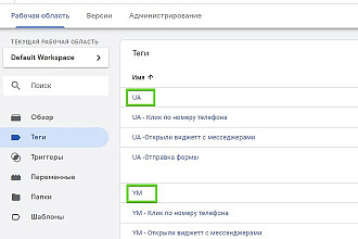 Установка счетчиков аналитики Яндекс. Метрика и Analytics через GTM