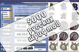 Коллекция 5000 русских шрифтов Наборы русского алфавита PNG