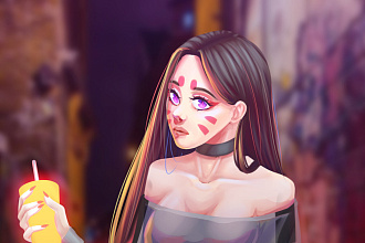 Рисунок в полу-реализме
