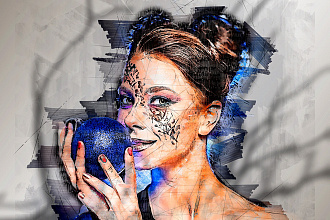 Цифровой портрет в стиле pop-art marker по фото за 24 часа