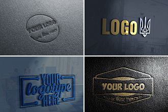 Шаблоны для визуализации логотипа. Мокап Фотошоп. PSD