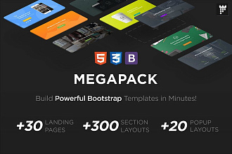 Megapack - набор лендинг шаблонов HTML