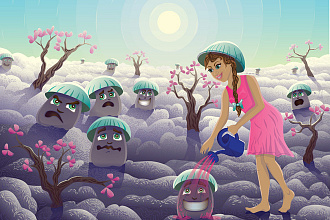 Создам иллюстрацию в Adobe Illustrator, Photoshop