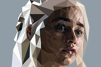 Аватарка Low Poly. Полигональный портрет